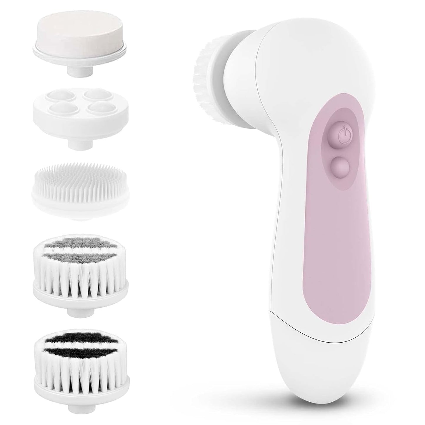 Radiant Facial Cleansing Spin Brush Set – 5 Replacement Heads Included
