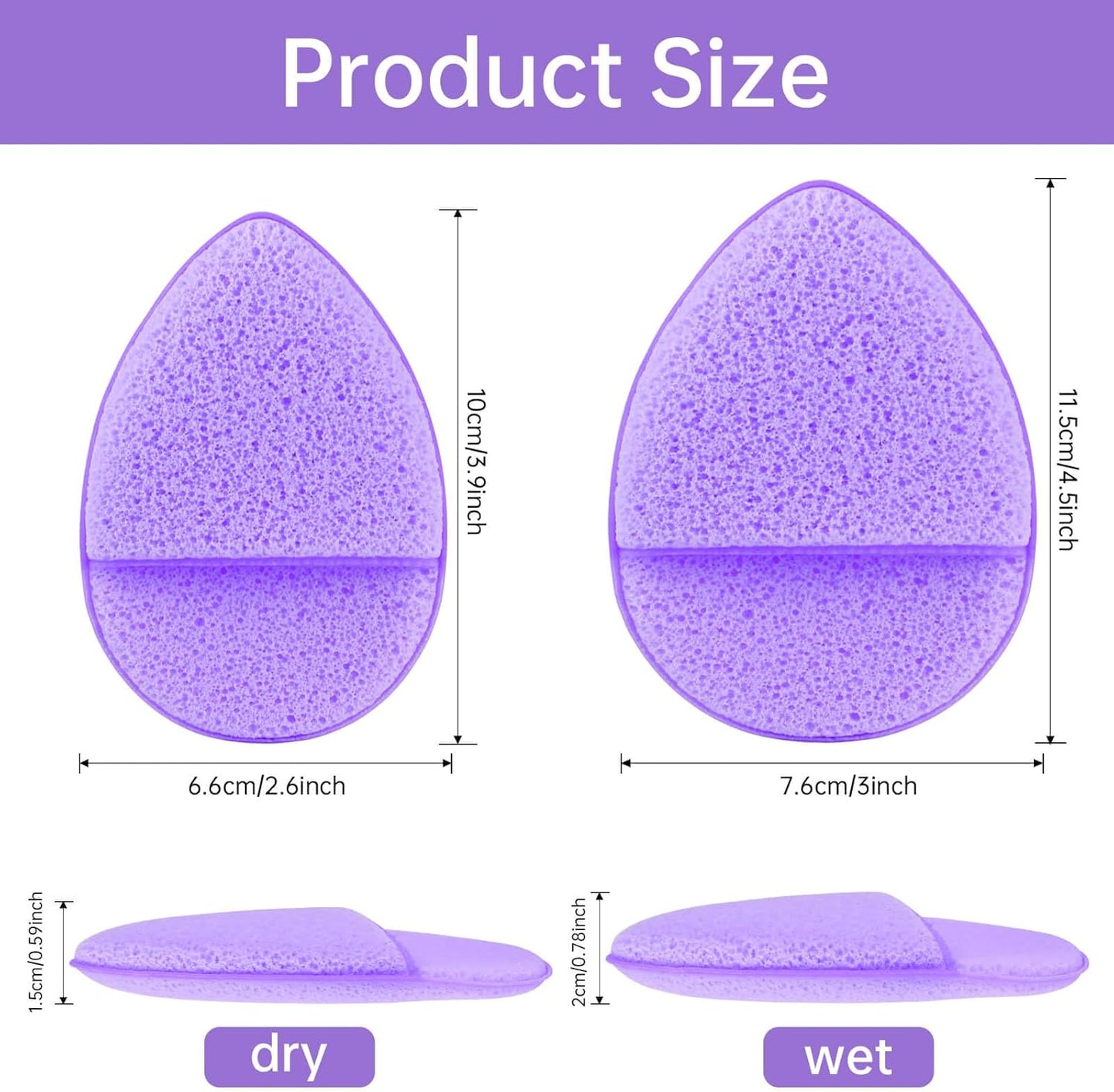 6PCS Soft Facial Cleansing Sponges