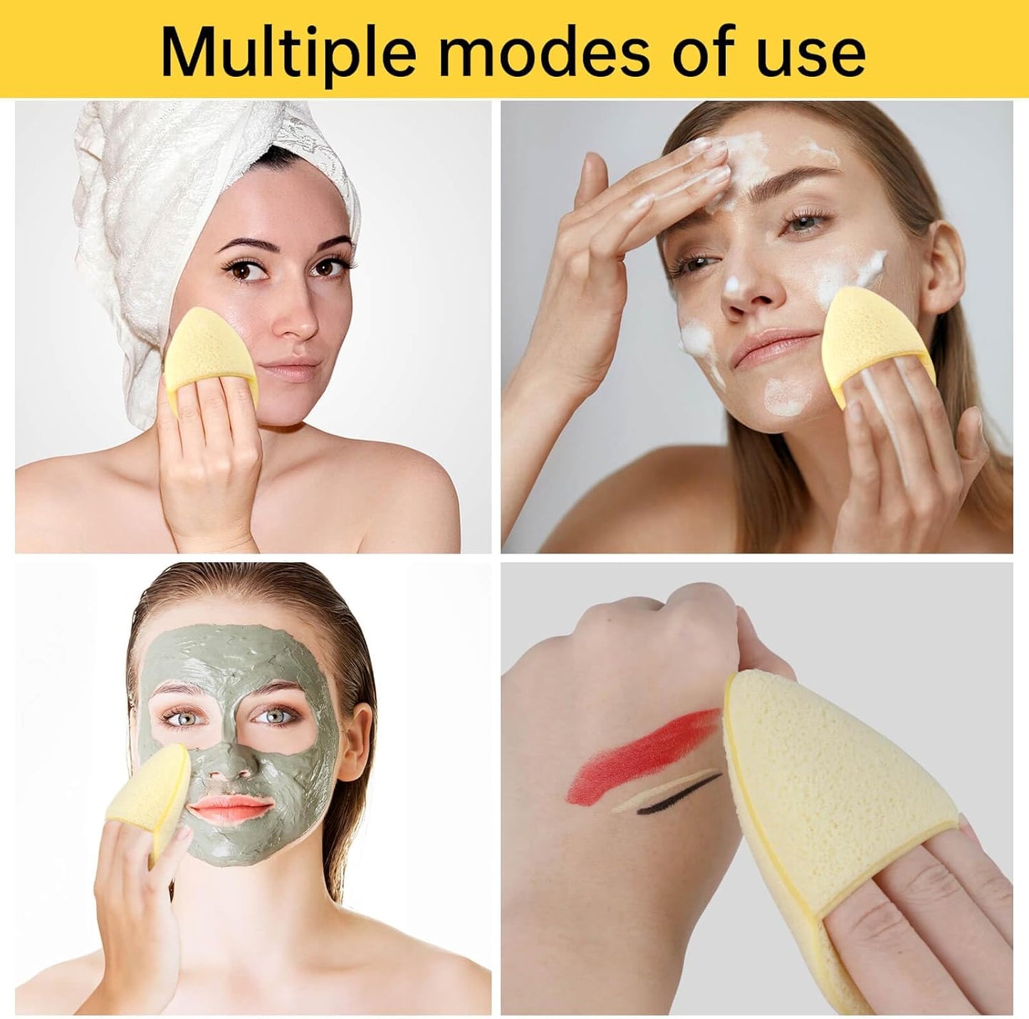 6PCS Soft Facial Cleansing Sponges